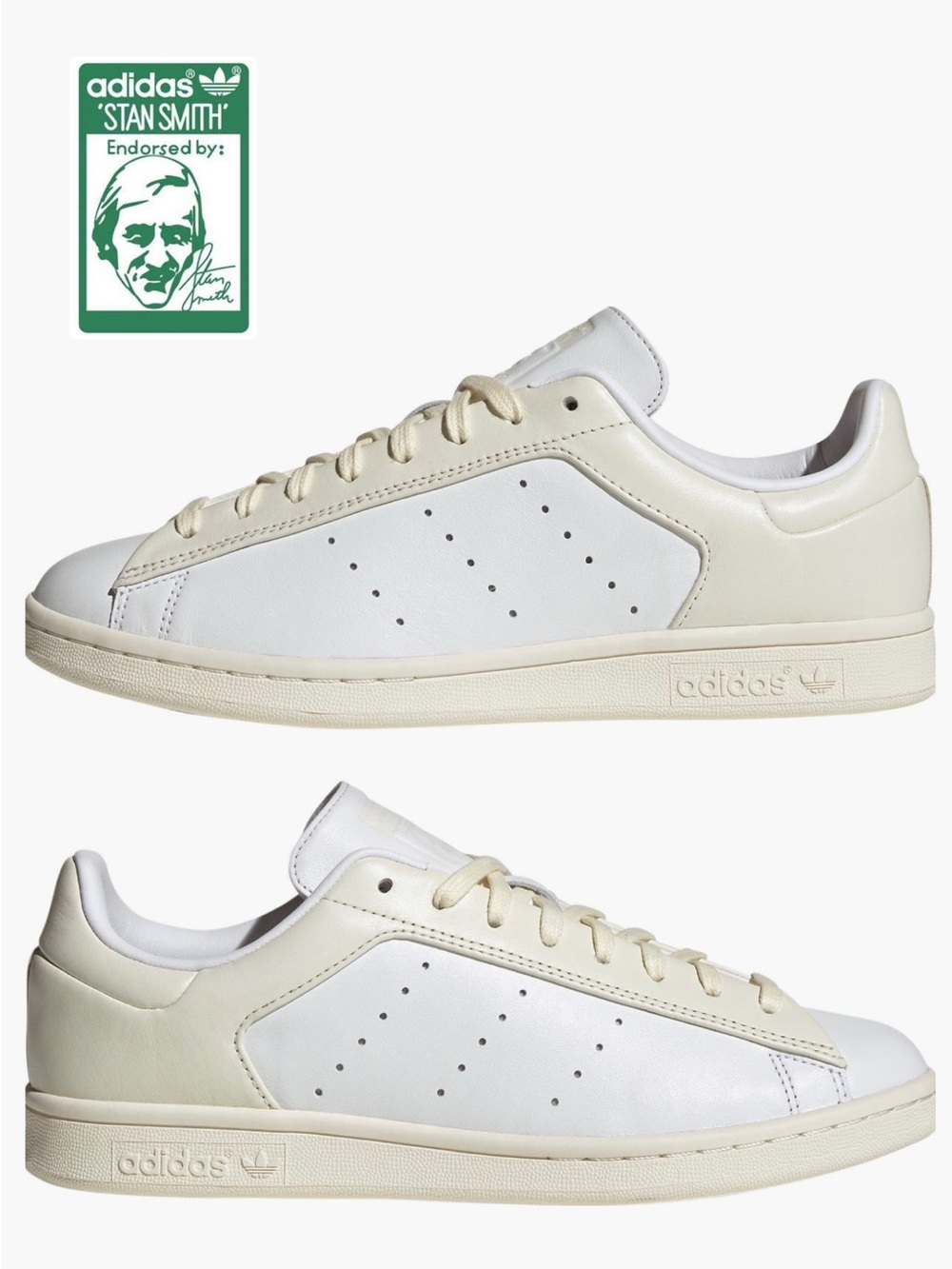 Adidas Stan Smith Sneakers, Originals, Off White Court Shoes, NWB, Size 8